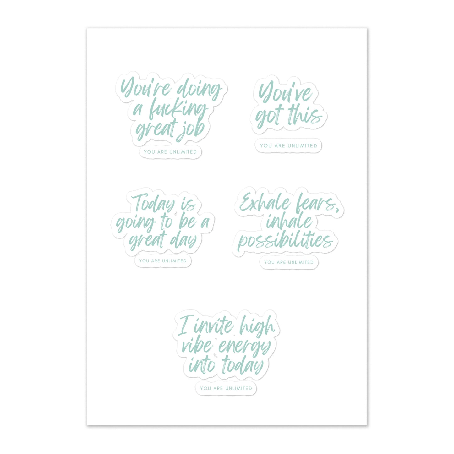 You've Got This Affirmations Sticker Sheet