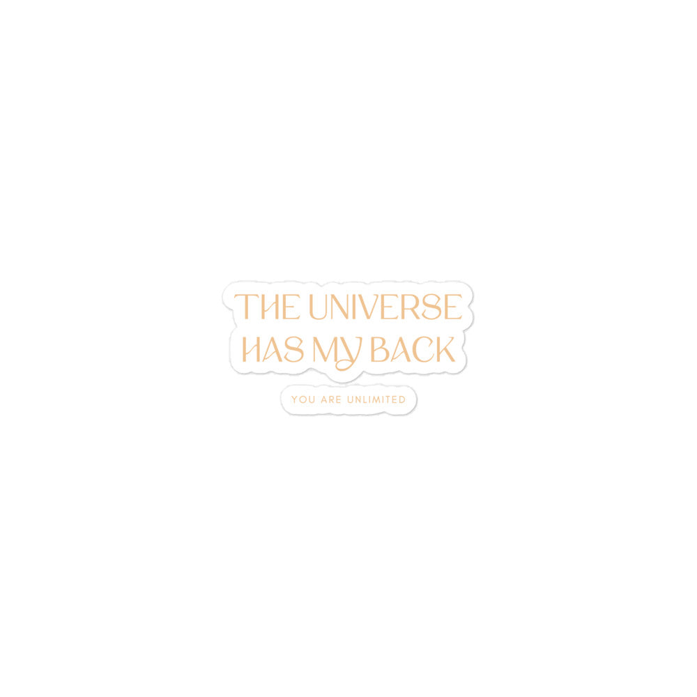 Universe Has My Back Sticker