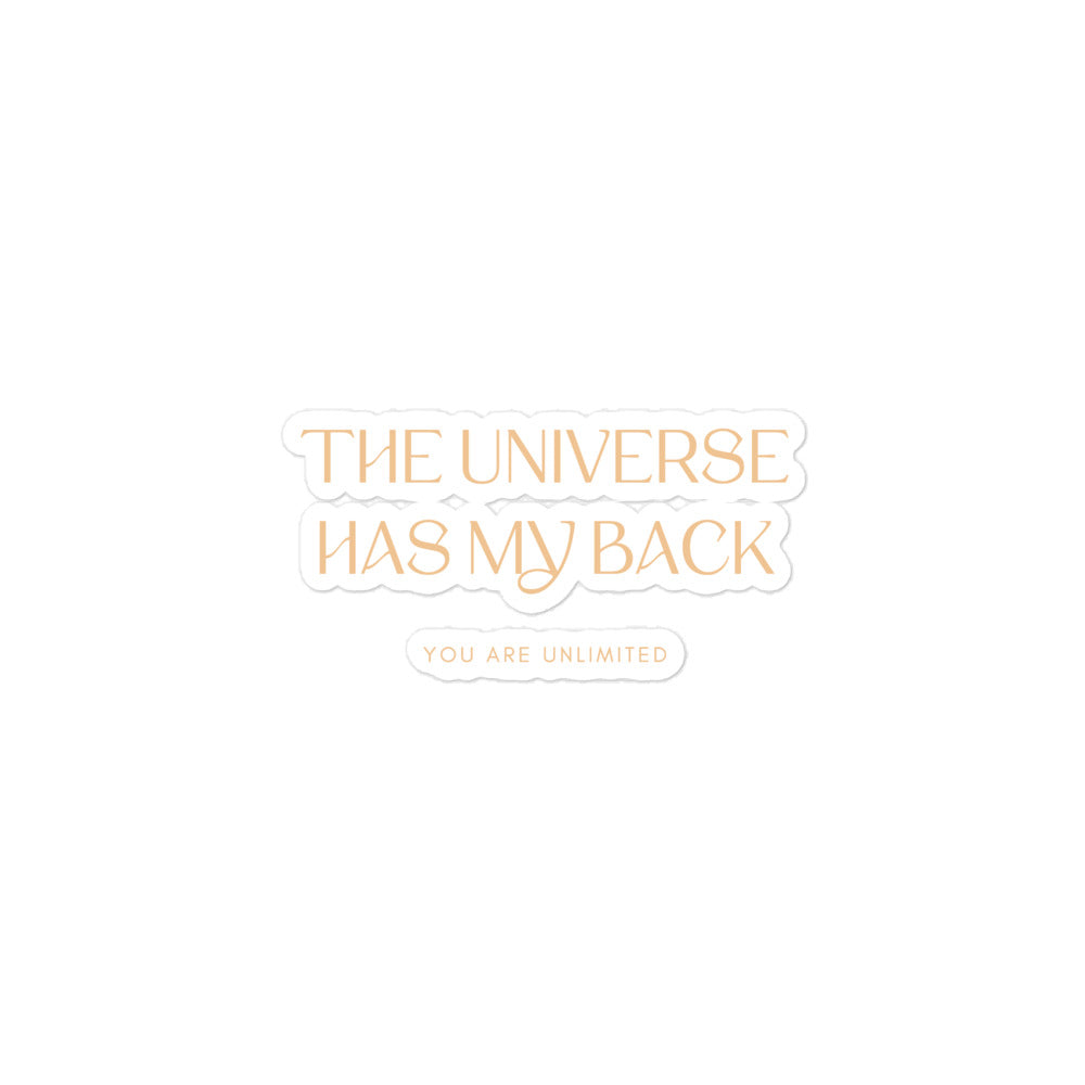 Universe Has My Back Sticker