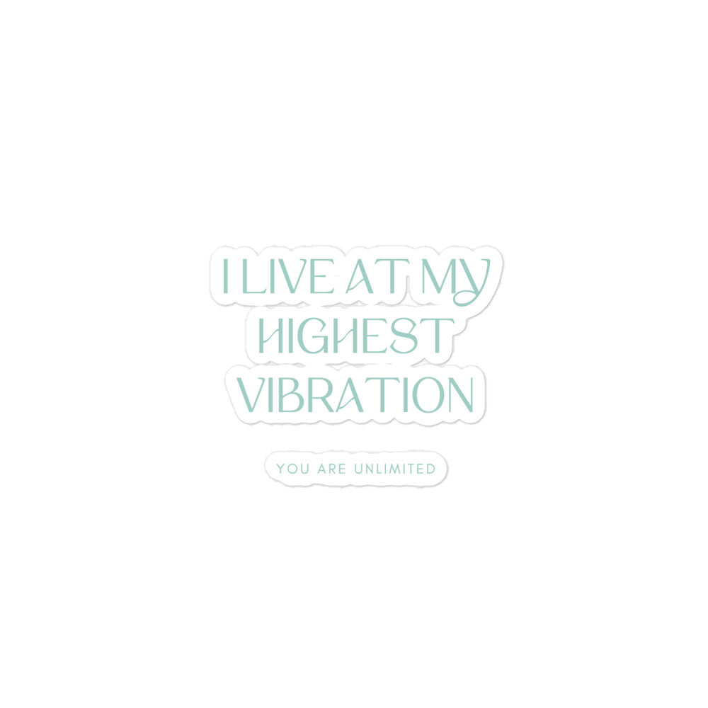 Highest Vibration Sticker