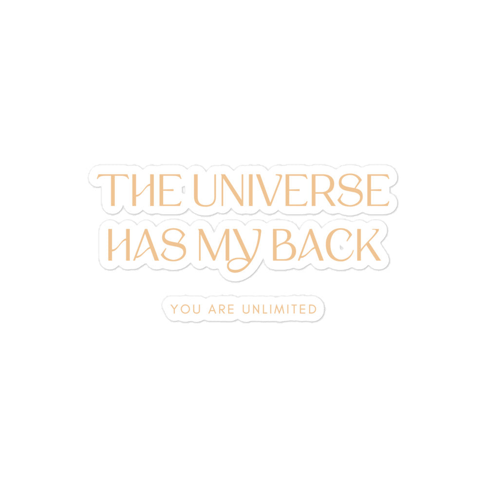 Universe Has My Back Sticker