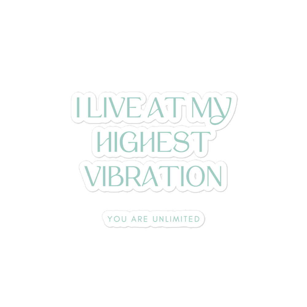 Highest Vibration Sticker