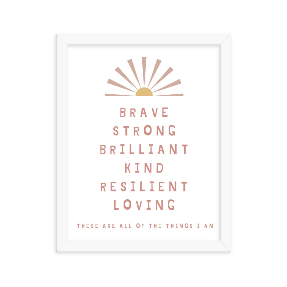 Blush Kids Affirmation Framed Print