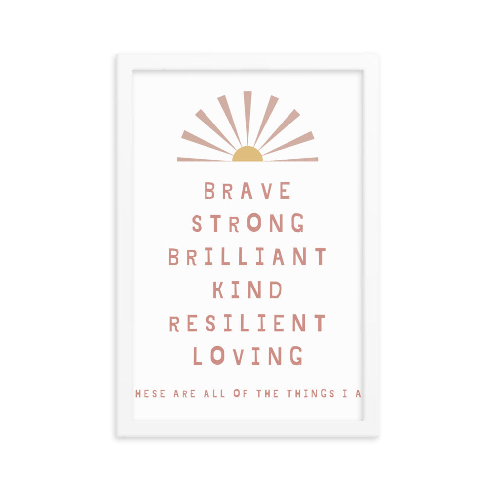 Blush Kids Affirmation Framed Print