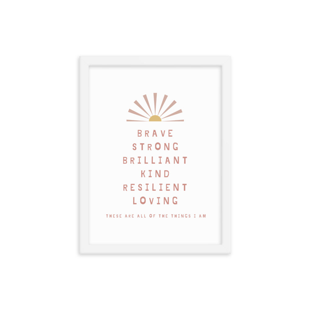 Blush Kids Affirmation Framed Print