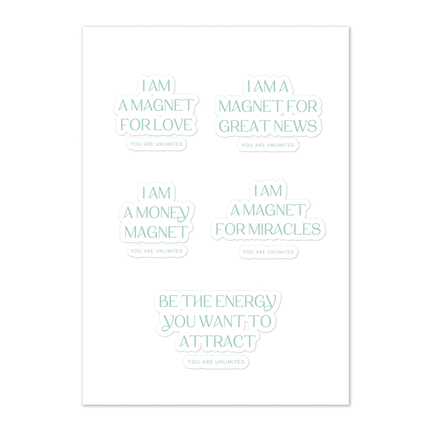 Magnetic Energy Sticker Sheet