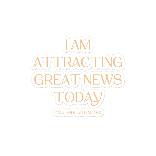 Attracting Great News Sticker