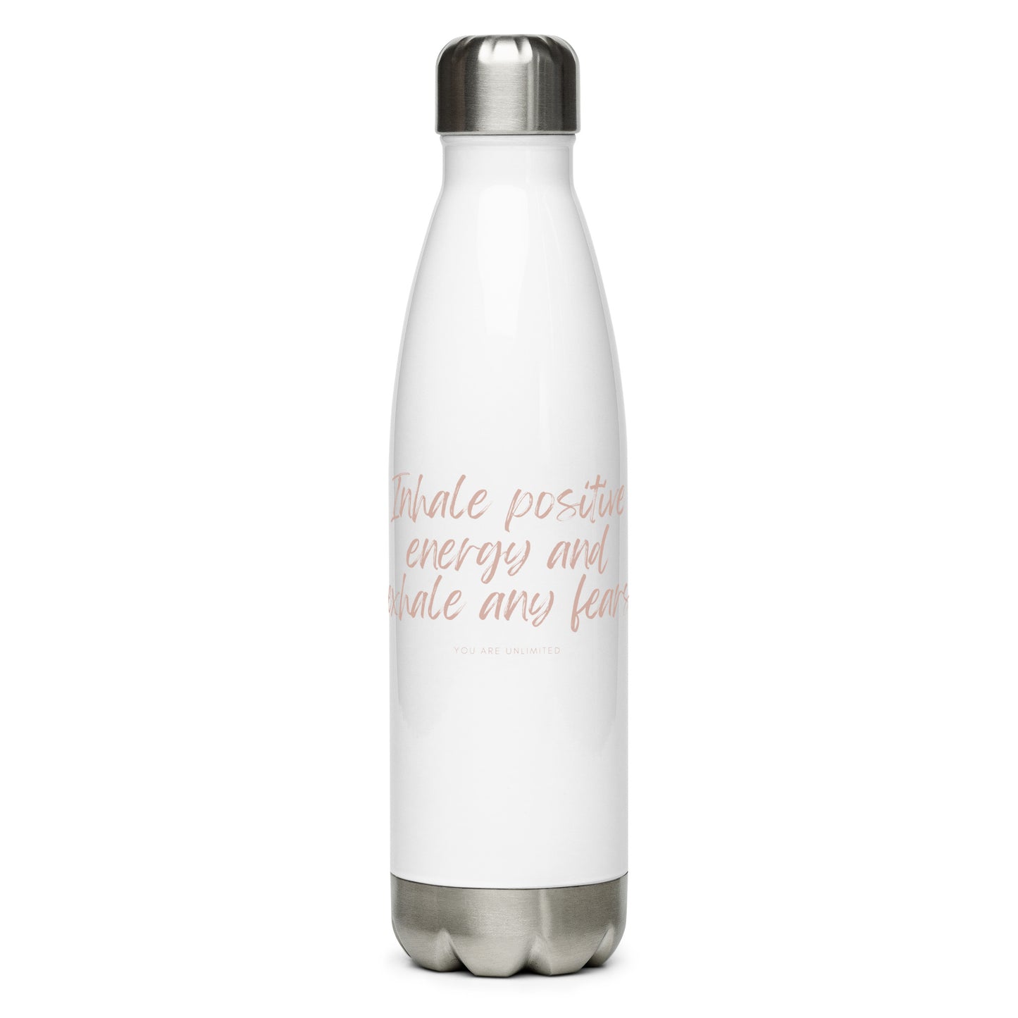 Inhale Positive Energy Stainless Steel Water Bottle