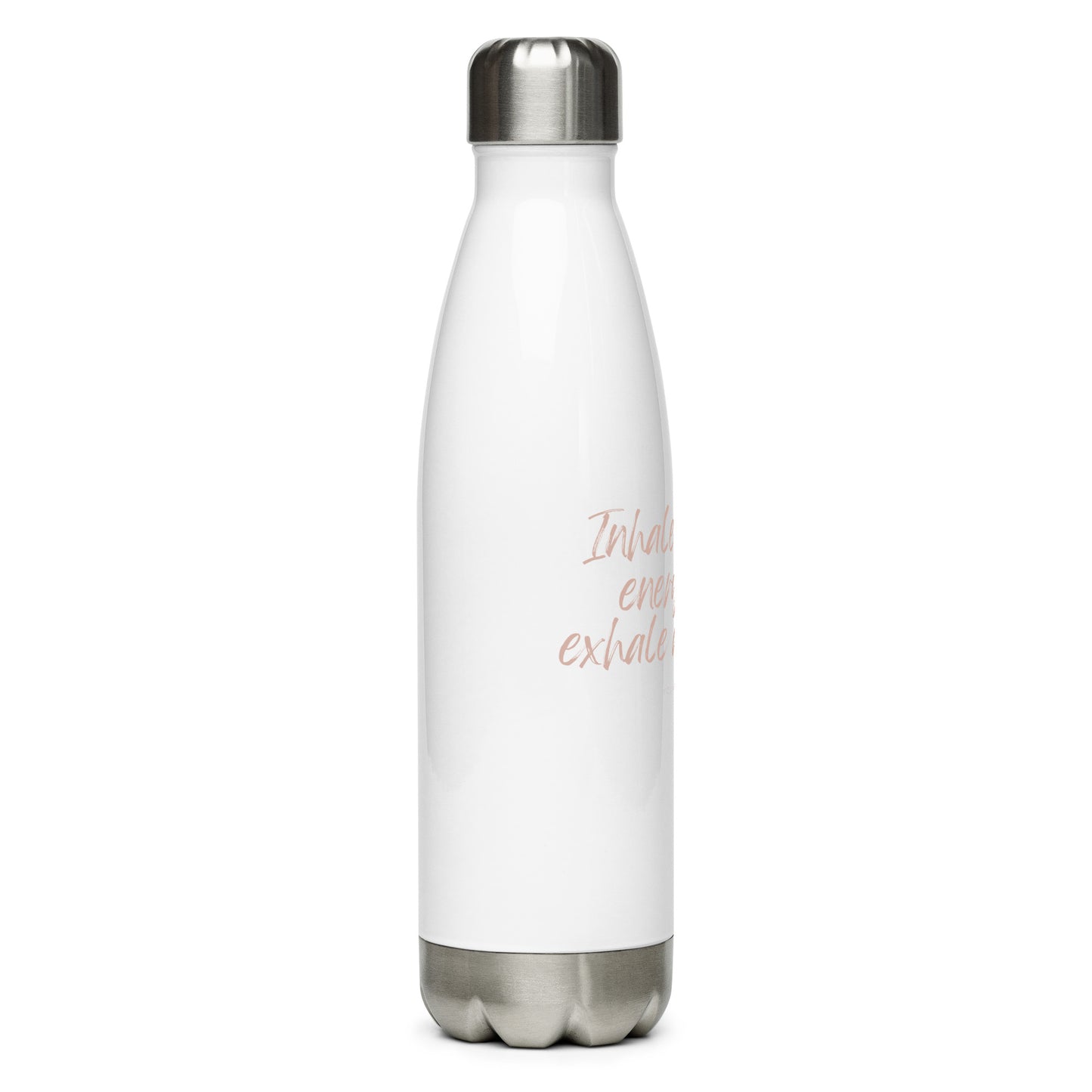 Inhale Positive Energy Stainless Steel Water Bottle
